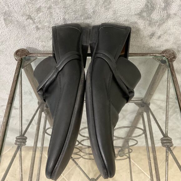 VINTAGE GUCCI BLACK smooth soft LEATHER LOAFERS Men’s Size 9D - Picture 9 of 16